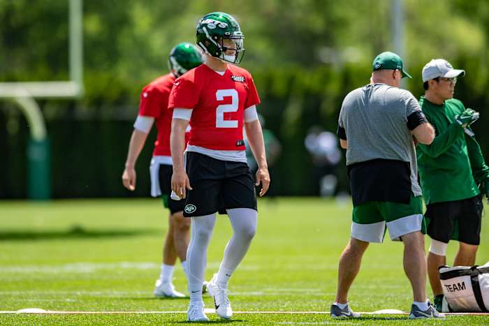 Jets rookie QB Zach Wilson at OTA